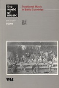 Cover: Traditional Music in Baltic Countries - VWB-Verlag
