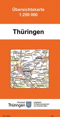 Abbildung von: Übersichtskarte Thüringen - Thüringer Landesamt für Bodenmanagement und Geoinformation