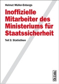 Cover: Inoffizielle Mitarbeiter des Ministeriums f&uuml;r Staatssicherheit - Christoph Links Verlag