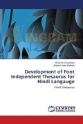 Cover: Development of Font Independent Thesaurus for Hindi Langauge - LAP Lambert Academic Publishing
