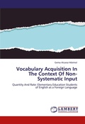 Cover: Vocabulary Acquisition In The Context Of Non-Systematic Input - LAP Lambert Academic Publishing