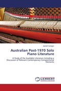 Cover: Australian Post-1970 Solo Piano Literature - LAP Lambert Academic Publishing