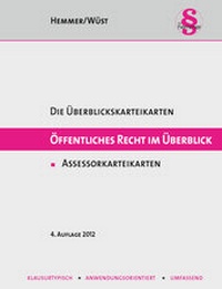 Abbildung von: Assessor Karteikarten Öffentliches Recht im Überblick - Hemmer-Wüst