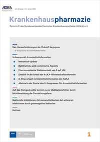 Abbildung von: Krankenhauspharmazie - Deutscher Apotheker Verlag