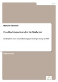Cover: Das Rechtsinstitut der Liebhaberei - diplom.de