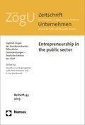 Cover: Entrepreneurship in the public sector - Nomos