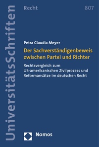 Abbildung von: Der Sachverständigenbeweis zwischen Partei und Richter - Nomos