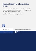 Cover: Human Dignity as a Foundation of Law - Nomos