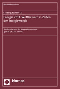 Abbildung von: Sondergutachten 65: Energie 2013: Wettbewerb in Zeiten der Energiewende - Nomos