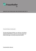 Cover: Strukturelle Eigenschaften von d&uuml;nnen amorphen Kohlenstoffschichten und ihre Auswirkungen auf Mikrotribologie und Deformationsverhalten. - Fraunhofer Verlag