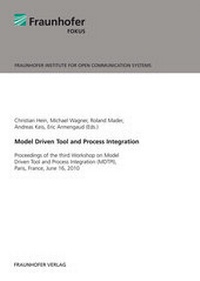 Enlarge image Cover: Model Driven Tool and Process Integration. - Fraunhofer Verlag