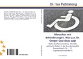 Cover: Menschen mit Behinderungen. Was u.a. Dr. Gregor Gysi dazu sagt - Dictus Publishing