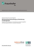 Cover: Benchmarking-Untersuchung zur Orientierung im Management. - Fraunhofer Verlag