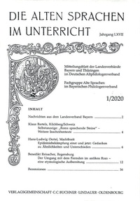 Abbildung von: Die Alten Sprachen im Unterricht (DASIU) - C. C. Buchners Verlag