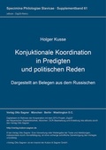 Cover: Konjuktionale Koordination in Predigten und politischen Reden - Peter Lang Verlag