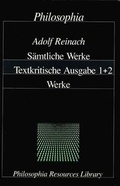 Cover: Adolf Reinach - S&auml;mtliche Werke - Philosophia Verlag