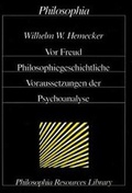 Cover: Vor Freud - Philosophia Verlag
