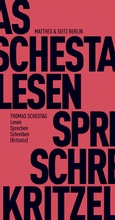 Cover: Lesen Sprechen Schreiben (Kritzeln) - Matthes & Seitz Berlin