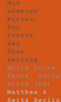 Cover: Mit anderen Worten. - Matthes & Seitz Berlin