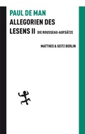 Cover: Allegorien des Lesens II - Matthes & Seitz Berlin