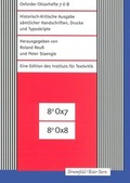 Cover: Historisch-Kritische Ausgabe s&auml;mtlicher Handschriften, Drucke und... / FKA Oxforder Oktavhefte 7 & 8 - Stroemfeld