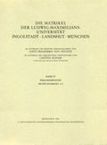 Cover: MATRIKEL LMU Band IV Personenregister - Lindauer, J