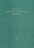 Cover: Sonderregeln f&uuml;r Musikalien und Musiktontr&auml;ger (RAK-Musik) - Reichert Verlag
