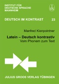 Cover: Latein - Deutsch kontrastiv - Groos, Julius