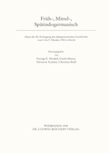 Cover: Fr&uuml;h-, Mittel-, Sp&auml;tindogermanisch - Reichert Verlag