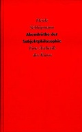 Cover: Abendr&ouml;the der Subjektphilosophie - eine &Auml;sthetik des Kinos - Stroemfeld