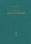 Cover: Ausgew&auml;hlte Kleine Schriften. Band 2 - Reichert Verlag