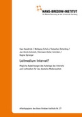 Cover: Arbeitspapiere des Hans-Bredow-Instituts Nr. 27 - Hans-Bredow-Institut
