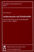 Cover: Insidertatsache und Prim&auml;rinsider - Berliner Wissenschafts-Verlag