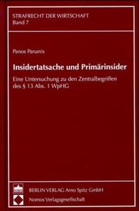 Abbildung von: Insidertatsache und Primärinsider - Berliner Wissenschafts-Verlag