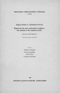 Cover: Bibliotheca Dissidentium I - Koerner, Valentin