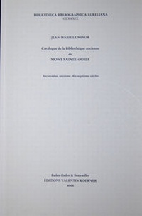 Abbildung von: Catalogue de la Bibliothèque ancienne du Mont Sainte-Odile - Koerner, Valentin
