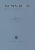 Cover: Haydn-Studien - Haydn-Bibliographie 1991-2001 - Henle, G&uuml;nter