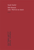 Cover: Isaak Euchel: Reb Henoch, oder: Wo&szlig; tut me damit - Buske, H