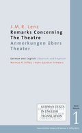 Cover: Remarks Concerning The Theatre. Anmerkungen &uuml;bers Theater - Iudicium