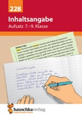Cover: Inhaltsangabe. Aufsatz 7.-9. Klasse - Hauschka Verlag