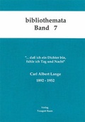 Cover: Carl Albert Lange 1892-1952 - Traugott Bautz