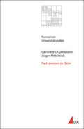 Cover: Paul Lorenzen zu Ehren - Universit&auml;tsverlag Konstanz