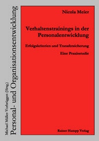 Abbildung von: Verhaltenstrainings in der Personalentwicklung - Edition Rainer Hampp