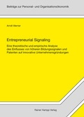 Cover: Entrepreneurial Signaling - Edition Rainer Hampp