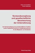Cover: Vorstandsverg&uuml;tung und gesellschaftliche Verantwortung der Unternehmung - Edition Rainer Hampp