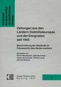 Cover: Zeitungen aus den L&auml;ndern Ostmitteleuropas und der Emigration seit 1945 - Verlag Herder-Institut