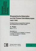 Cover: Biographische Materialien aus der Presse Ostmitteleuropas nach 1945 - Verlag Herder-Institut