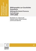 Cover: Bibliographie zur Geschichte Pommerns 1999-2000 - Verlag Herder-Institut