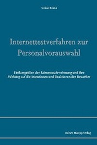 Abbildung von: Internettestverfahren zur Personalauswahl - Edition Rainer Hampp