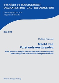 Abbildung von: Macht von Vorstandsvorsitzenden - Edition Rainer Hampp